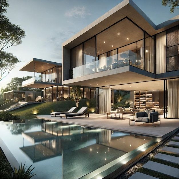 عکس نمای ویلا خاص و لاکچری